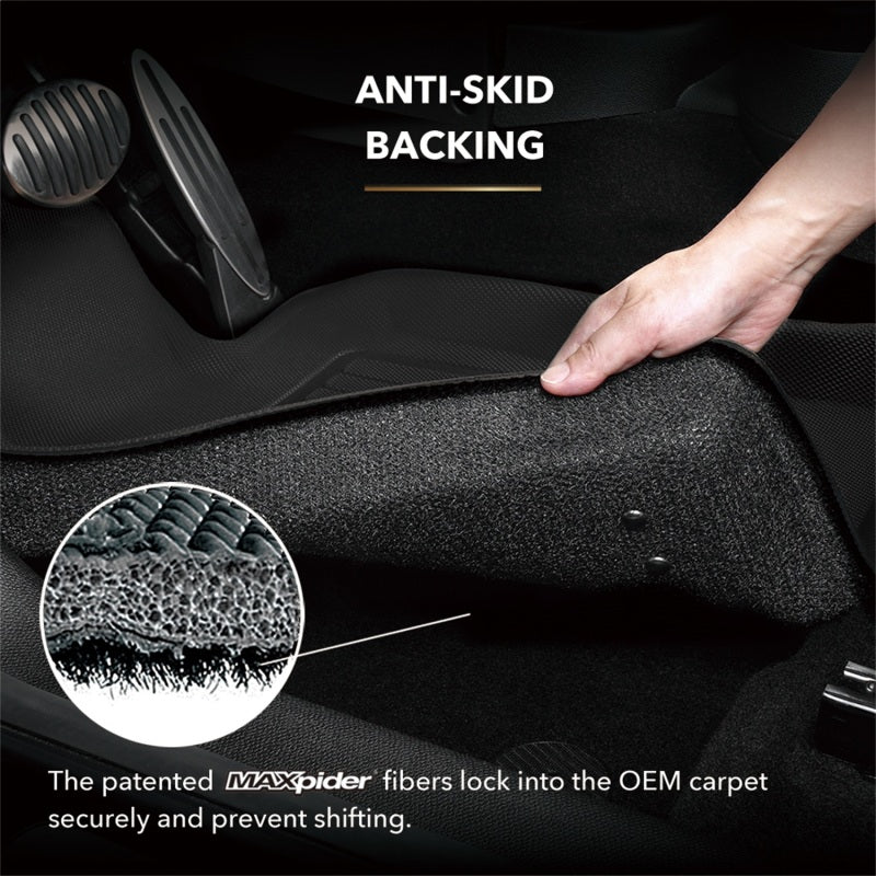 3D MAXpider 19-25 Mercedes-Benz Sprinter Van w/ Bucket Seats Kagu Front Row Floor Liner - Black - Image 3