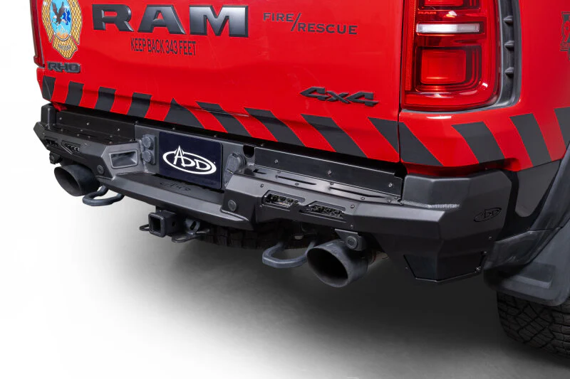 Addictive Desert Designs2025 Ram RHO Phantom Rear Bumper - Hammer Black Powder Coat - Image 11