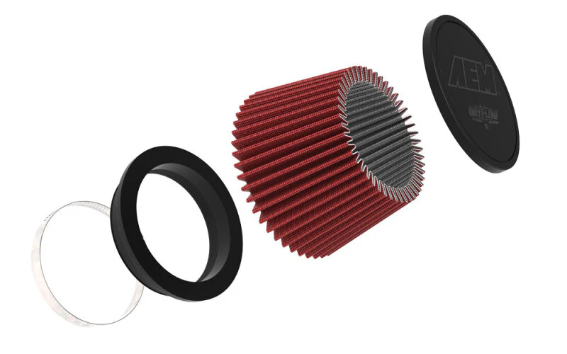 AEM Air Filter 5in Flange 6-1/2inb 5-1/8int 4inh - Image 3