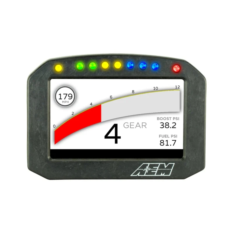 AEM CD-5LG Carbon Logging Flush Digital Dash Display w/ Internal 20Hz GPS & Antenna - Image 9