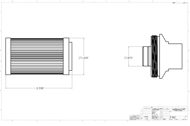 Aeromotive In-Line Filter - (AN-10) 10 Micron fabric Element - Image 9