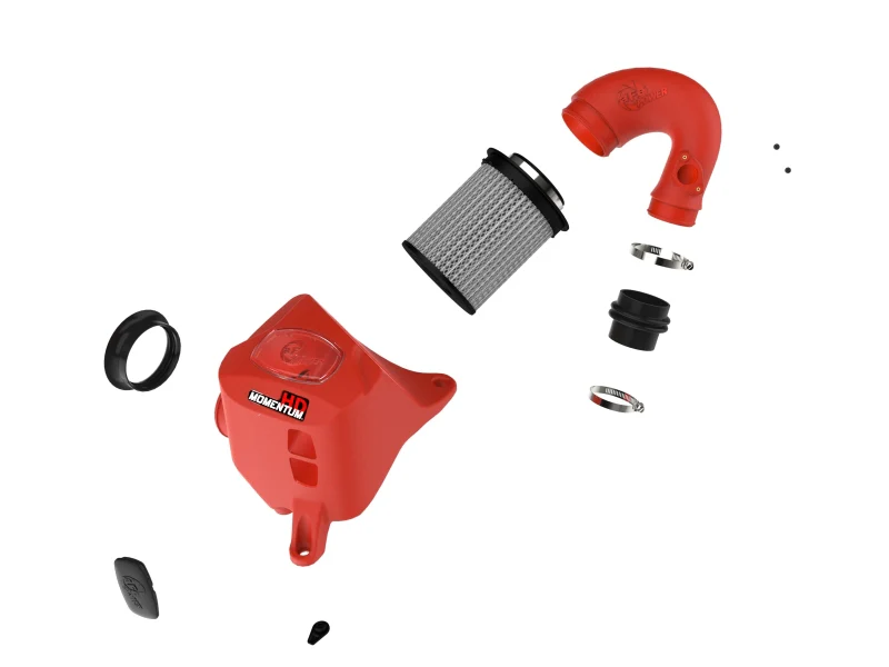 aFe 15-25 Toyota Hilux L4-2.4/2.8L (td) Momentum HD Cold Air Intake System Red w/ Pro DRY S Filter - Image 10
