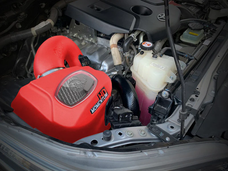 aFe 15-25 Toyota Hilux L4-2.4/2.8L (td) Momentum HD Cold Air Intake System Red w/ Pro DRY S Filter - Image 2