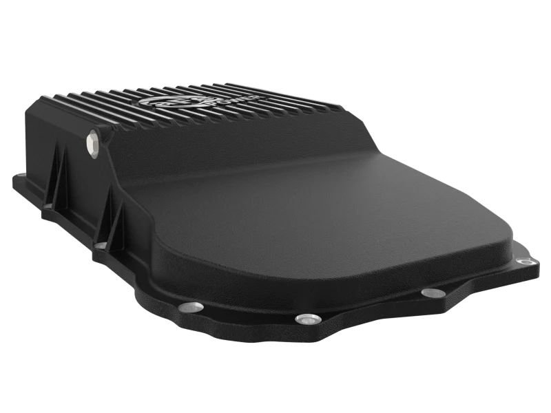 aFe 18-25 Jeep Wrangler JL V6 Transmission Pan - Black w/ Machined Fins - Image 2