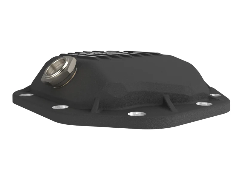aFe 19-25 GM Trucks Front Diff Cover - Black w/ Machined Fins - Image 9