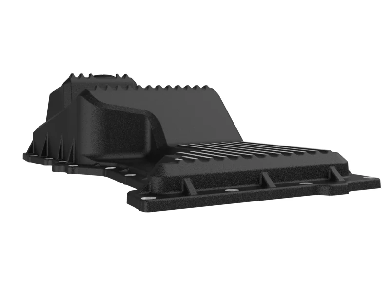 aFe 20-25 GM Trucks L6 3.0L Engine Oil Pan - Black w/ Machined Fins - Image 6