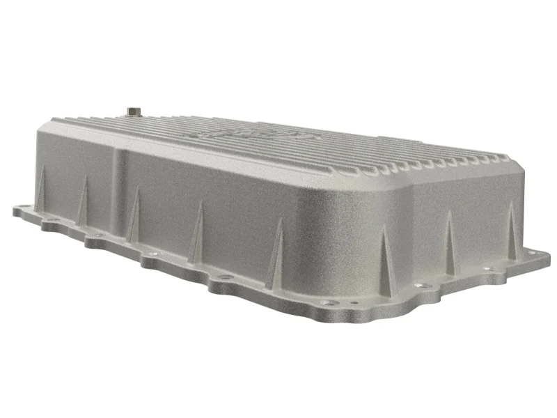 aFe 20-26 GM Trucks L6 3.0L Transmission Pan - Raw / Machined Fins - Image 2