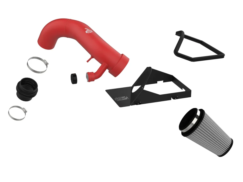 aFe Rapid 15-21 VW GTI L4 2.0L Induction Red Edition Cold Air Intake System w/ Pro DRY S Filter - Image 8
