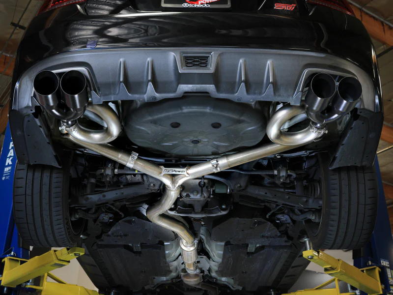 aFe Subaru WRX/STi 15-21 H4-2.0/2.5L Takeda 3in to 2-1/2in Stainless Cat-Back Exhaust w/ Black Tip - Image 3