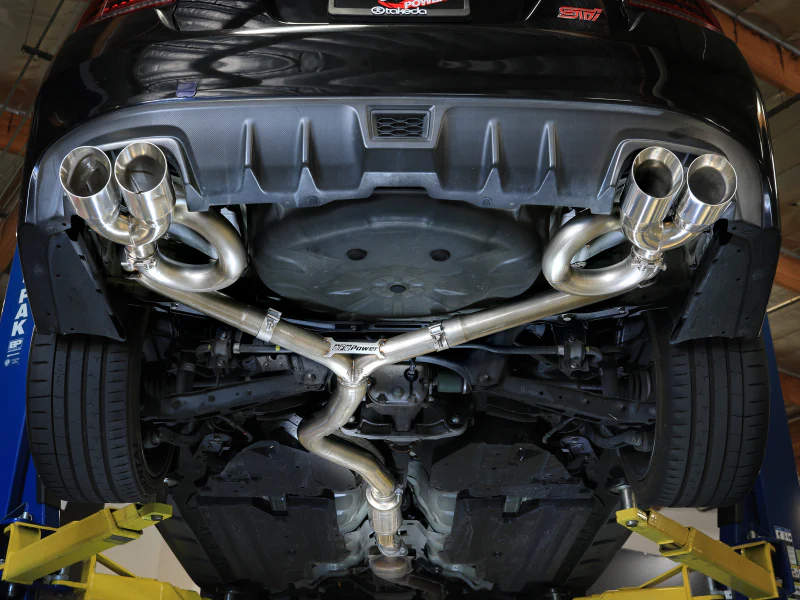 aFe Subaru WRX/STi 15-21 H4-2.0/2.5L Takeda 3in to 2-1/2in Stnlss Cat-Back Exhaust w/ Polished Tip - Image 2