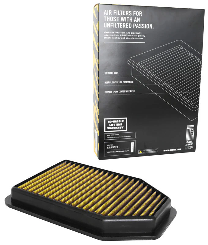 Airaid 07-10 Jeep Wrangler V6 3.8L F/I Direct Fit Replacement Air Filter - Yellow - Image 3