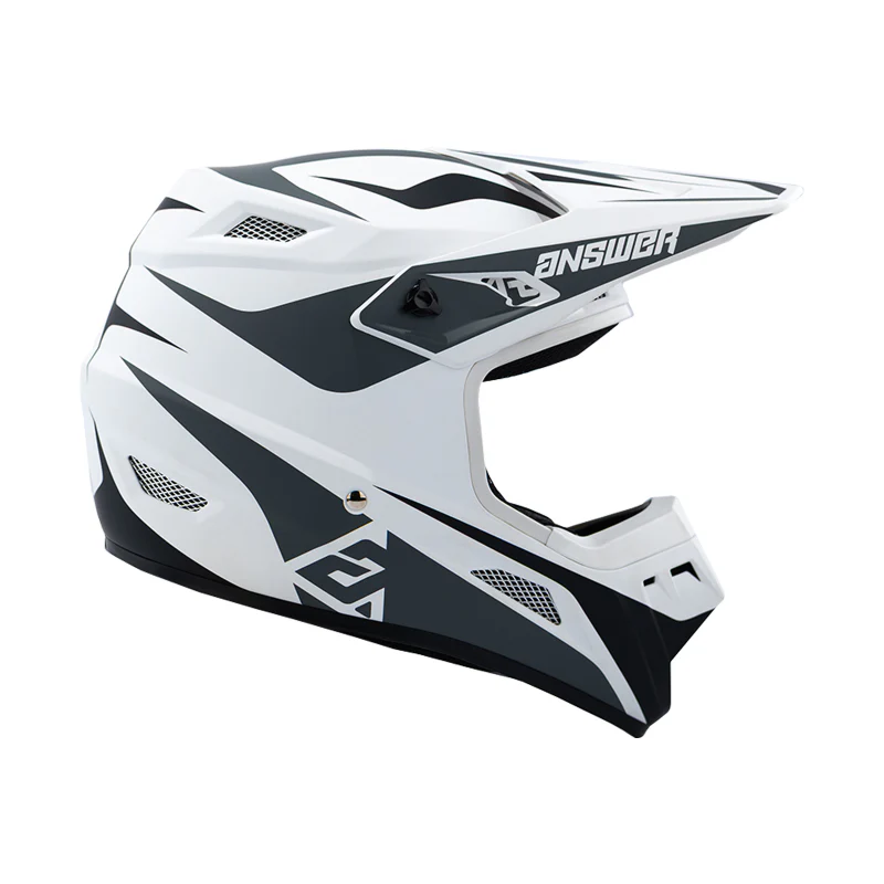 Answer 26 AR1 Mototown Helmet Glossy White/Grey/Black - Medium
