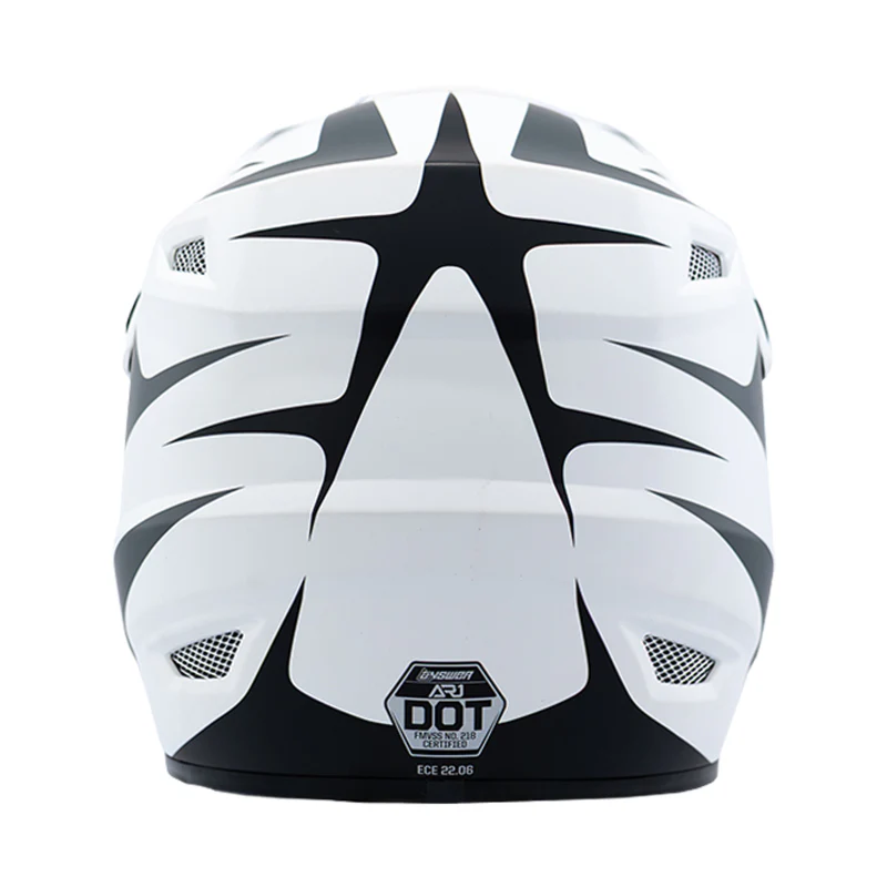 Answer 26 AR1 Mototown Helmet Glossy White/Grey/Black Youth - Medium - Image 3