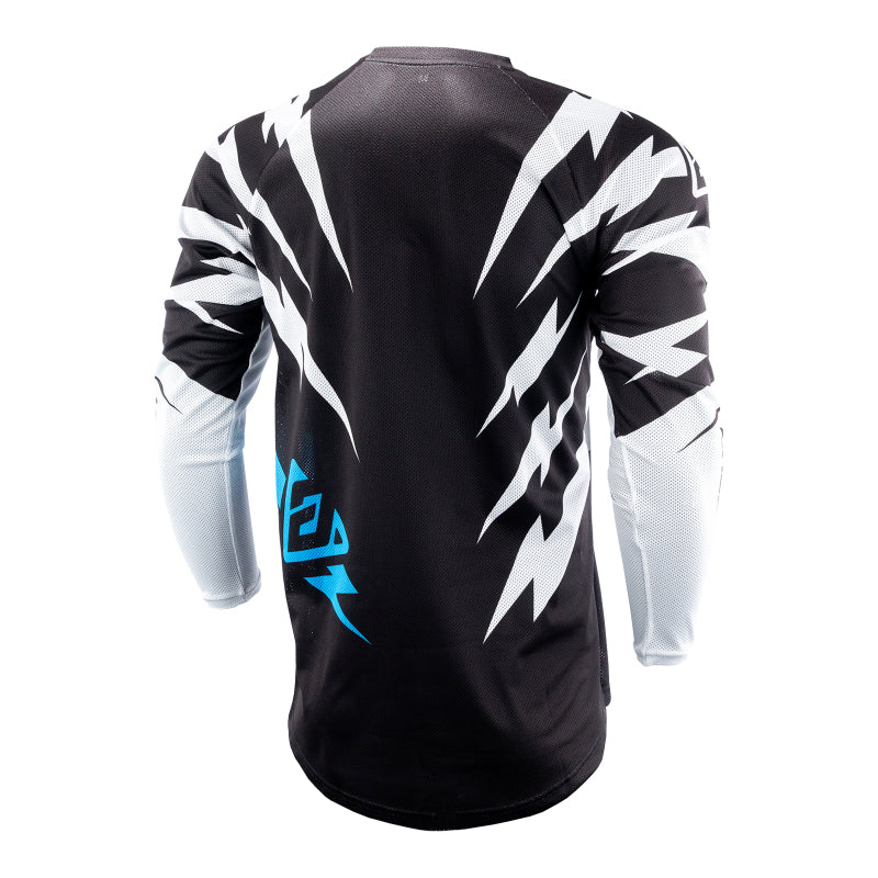Answer 26 LE Syncron Rizz Vented Jersey Black/White/Cyan - XL - Image 2