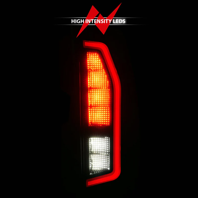 Anzo 07-14 Chevrolet Suburban / 07-14 GMC Yukon Black Full LED Tail Light Plank Style w/ Clear Lens - Image 5