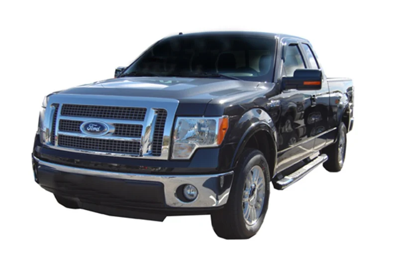 AVS 09-14 Ford F-150 Standard Cab Ventvisor Outside Mount Window Deflectors 2pc - Smoke - Image 3