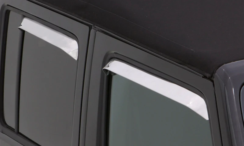 AVS 77-85 Buick Lesabre Ventshade Front & Rear Window Deflectors 4pc - Stainless - Image 4