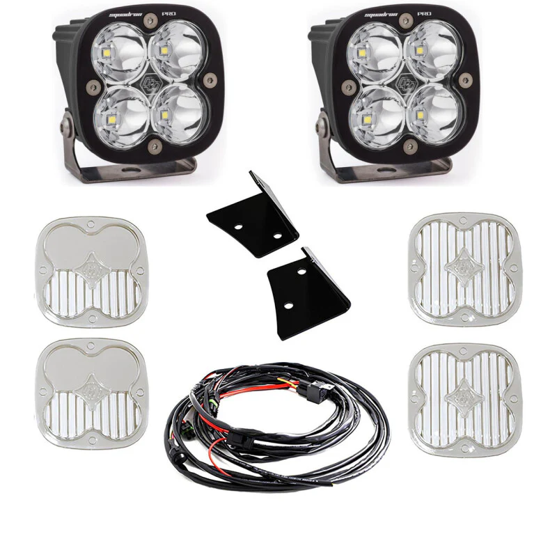 Baja Designs 07-18 Jeep Wrangler JK Squadron Pro Spot A-Pillar Kit LED Light Pods - White - Image 2