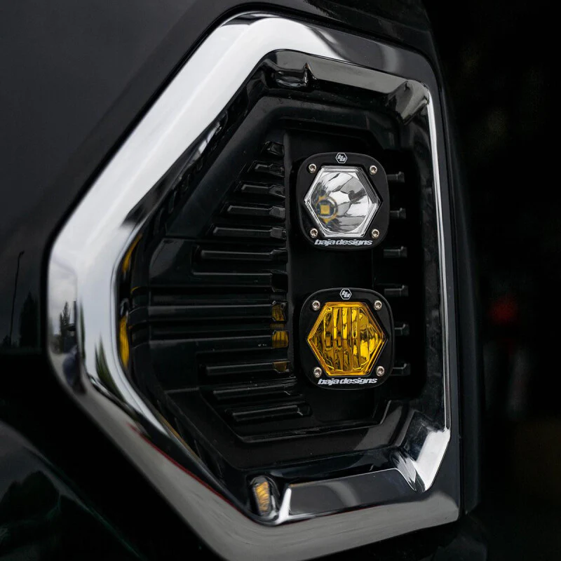 Baja Designs 19+ GMC 1500 S1 Fog Pocket Mount Kit Clear Spot / Amber Wide Cornering - Image 3