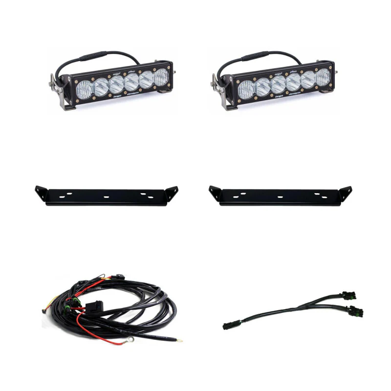 Baja Designs 2021+ Ford Raptor OnX6 Behind Grill Kit -10in. Clear D/C - Image 2