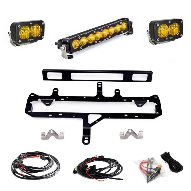 Baja Designs 2024+ Toyota Tacoma (Incl. TRD Pro) 10in. S8/S2 Pro Grille Kit - Baja Amber - Image 2