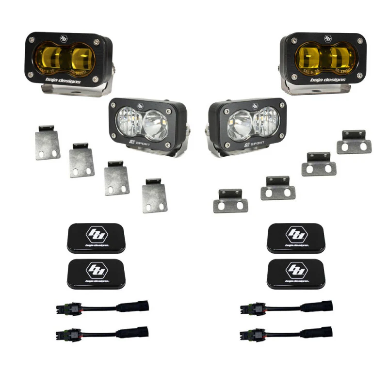 Baja Designs 21+ Ford Raptor/22+ Bronco S2 SAE Pro Fog Pocket Light Kit - Image 2