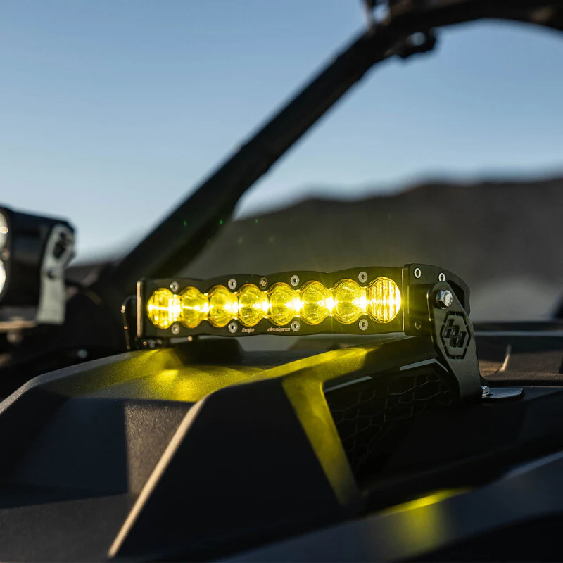 Baja Designs Polaris Pro-R S8 10in Hood Mount Kit - Amber - Image 2