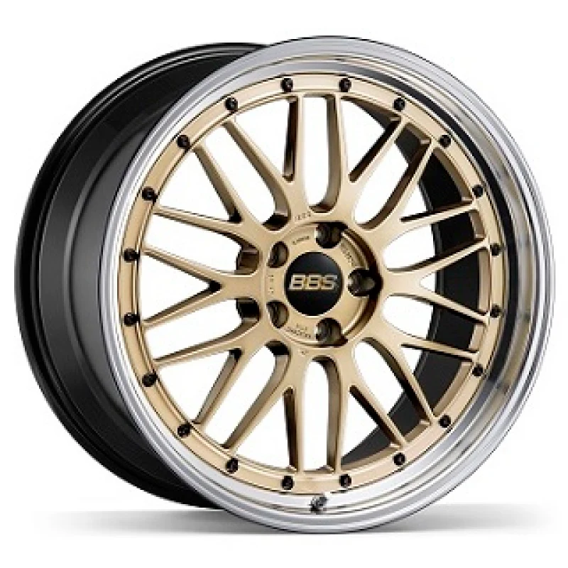 BBS LM 20x12 5x130 ET50 CB71.6 Gold Wheel w/ Diamond Cut Machined Lip