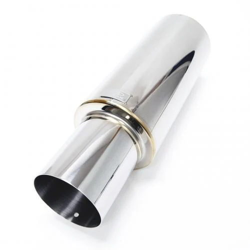 BLOX Racing 63.5mm N1 304 SS Universal Exhaust Muffler w/ Angled Tip - Image 2