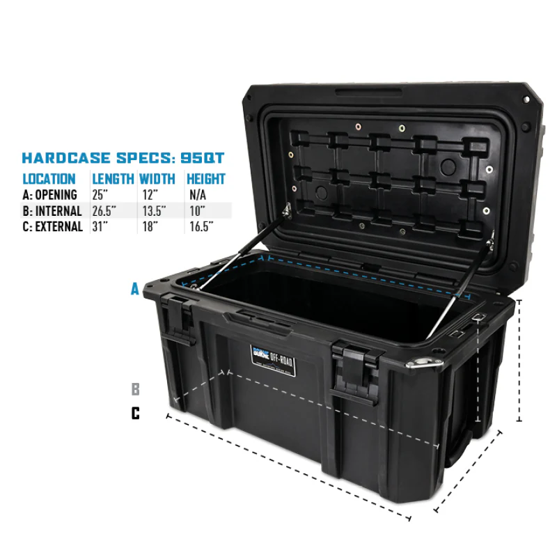 Borne Off-Road Hard Case 95QT Light Grey - Image 3