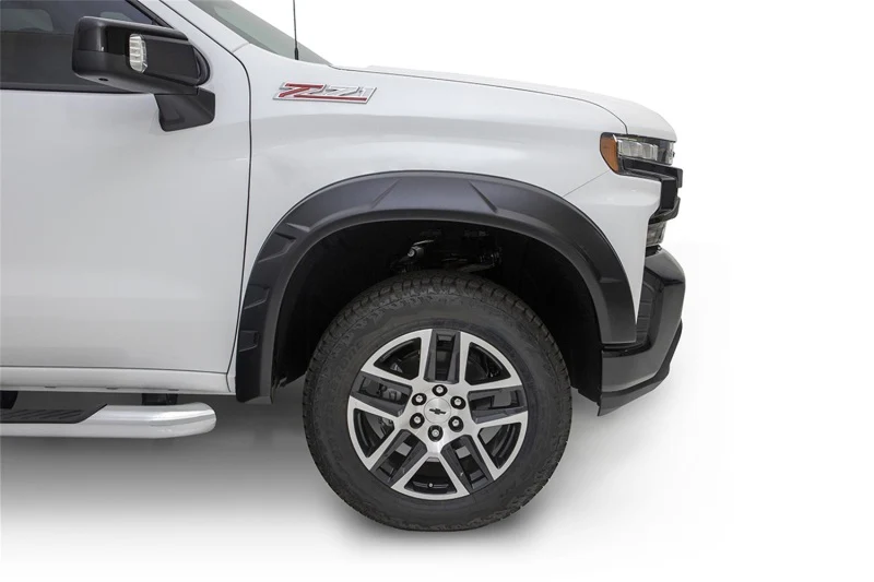 Bushwacker 19-21 Chevrolet Silverado 1500 DRT Style Flares 4pc - Black - Image 6