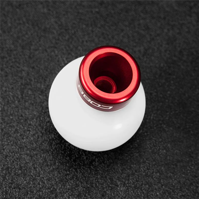 Cobb 07-13 Mazdaspeed3 & 06-07 Mazdaspeed6 Shift Knob - White Knob w/Race Red Base - Image 3