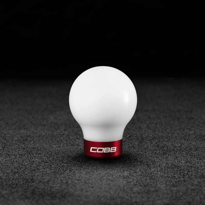 Cobb 07-13 Mazdaspeed3 & 06-07 Mazdaspeed6 Shift Knob - White Knob w/Race Red Base - Image 4
