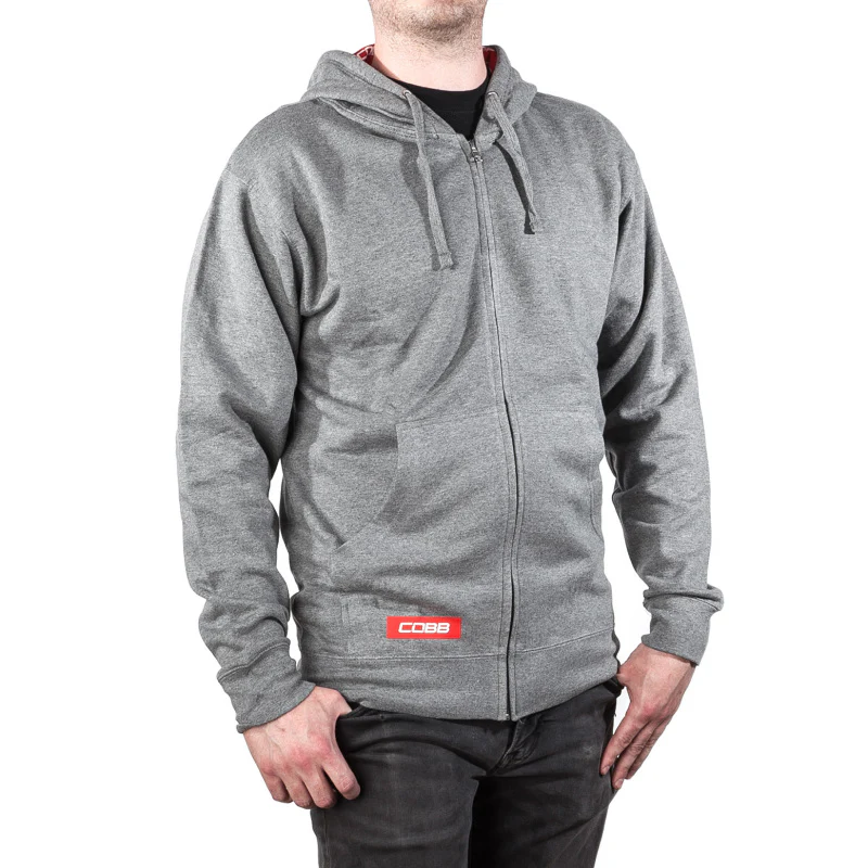 Cobb Grey Zippered Hoodie - Size Medium - Image 3