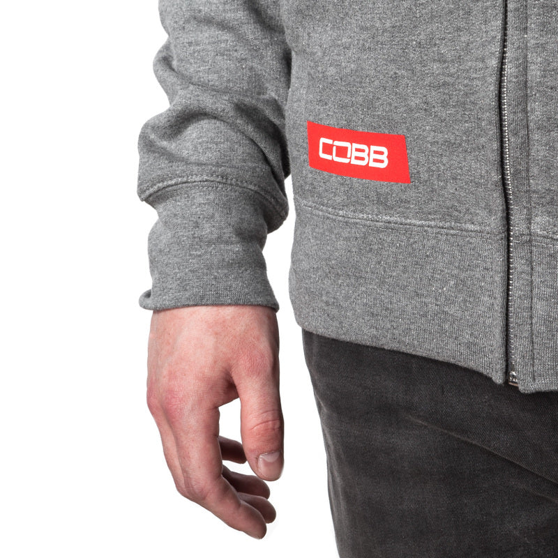 Cobb Grey Zippered Hoodie - Size Small - Image 2