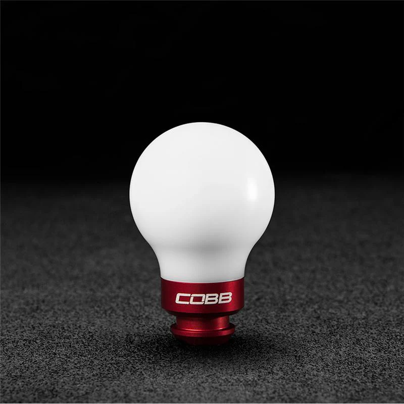 Cobb Subaru 5-Speed COBB Knob - White w/ Race Red - Image 3