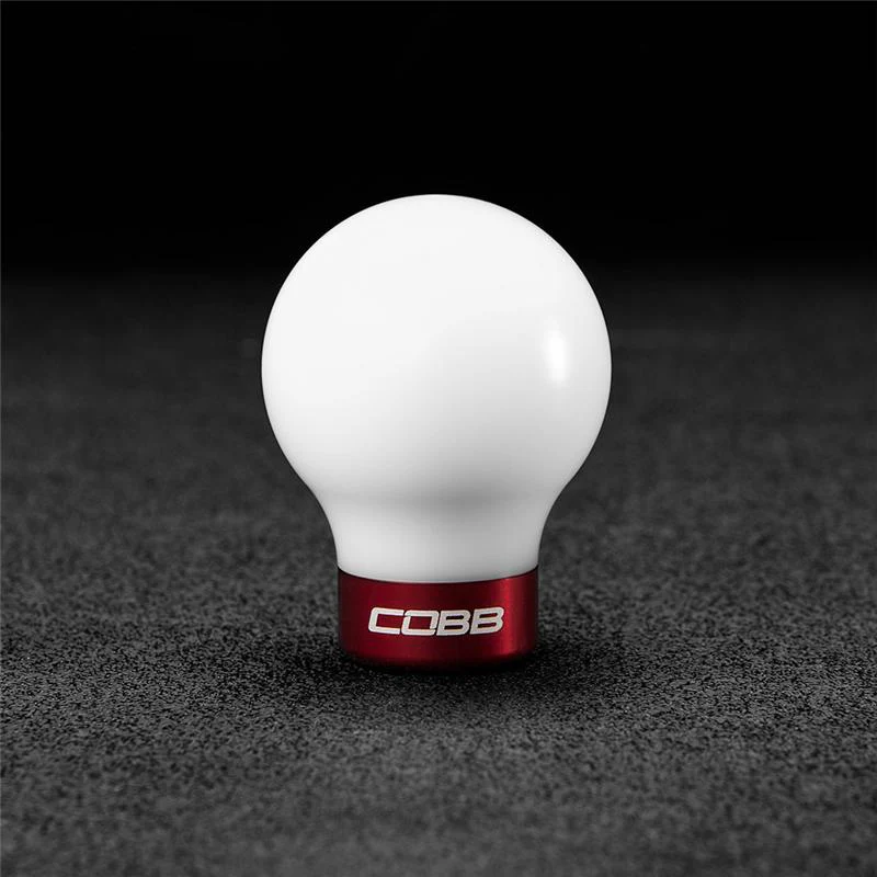Cobb Subaru 6-Speed COBB Shift Knob - White w/Race Red Collar (Non-Weighted) - Image 2