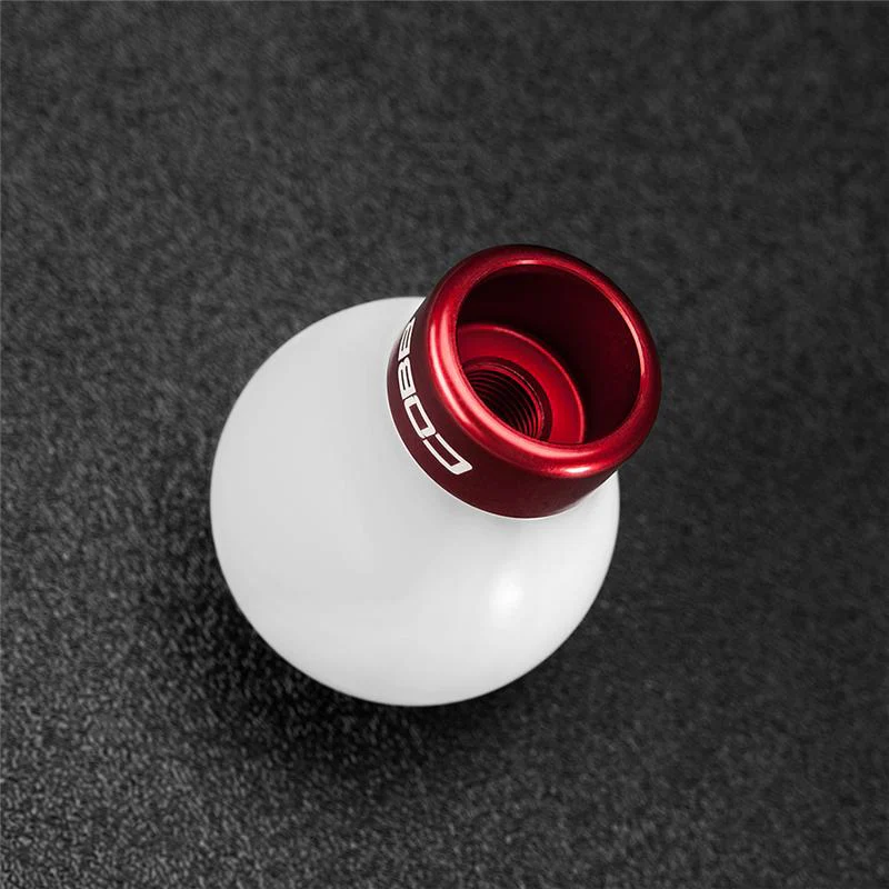 Cobb Subaru 6-Speed COBB Shift Knob - White w/Race Red Collar (Non-Weighted) - Image 4