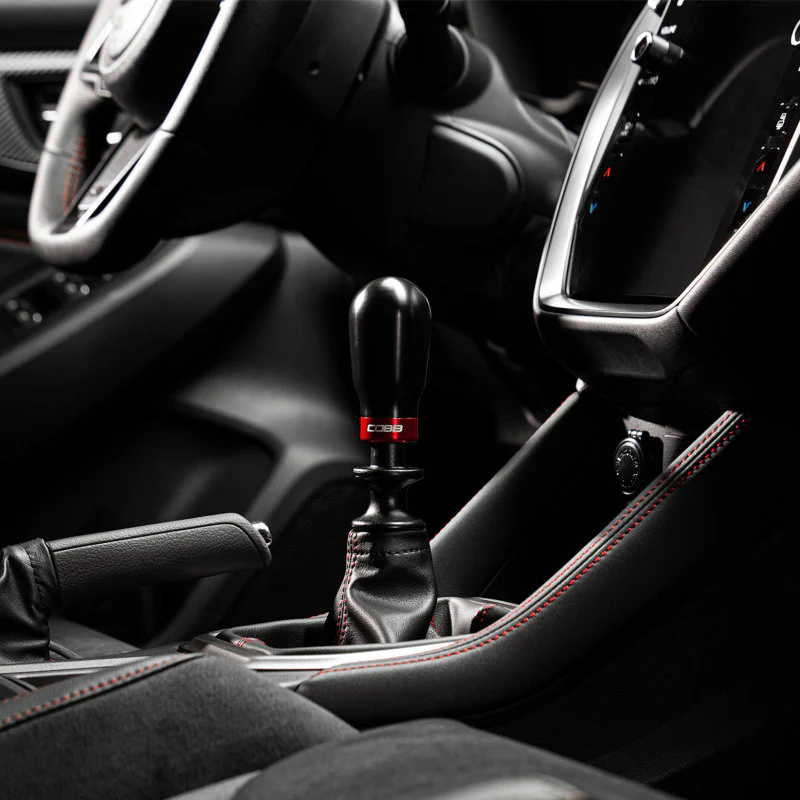 Cobb Subaru 6-Speed Tall Weighted COBB Shift Knob - Black (Incl. Both Red + Blk Collars) - Image 6