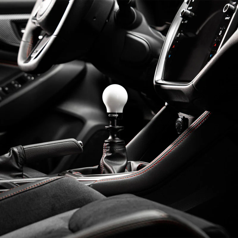 Cobb Subaru 6-Speed Weighted COBB Shift Knob - White (Incl. Both Red + Blk Collars) - Image 7