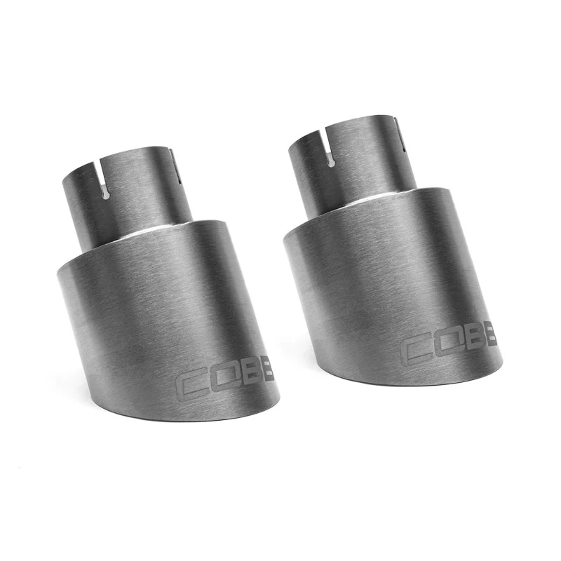 Cobb Volkswagen GTI MK7/MK7.5/MK8 Brushed Titanium Tip Kit - Image 4