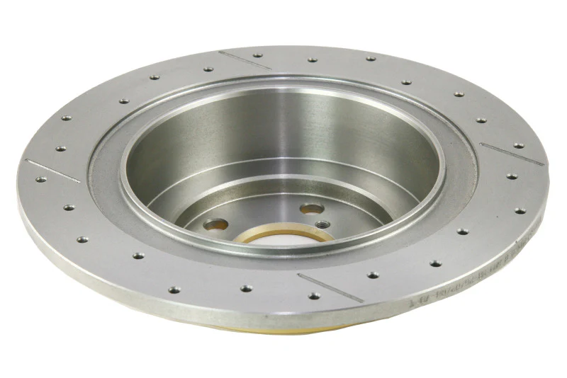 DBA 03-06 Subaru Baja Rear Street Series Drilled & Slotted Rotor w/Gold Hat - Image 2