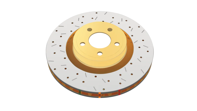 DBA 06-10 Jeep Commander Front 4000 Series Drilled & Slotted Rotor - Image 4