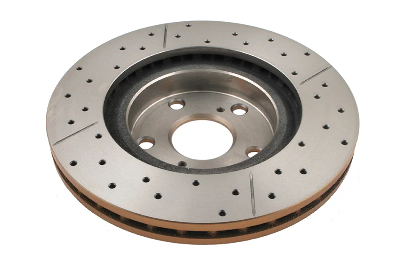 DBA 13-19 Lexus ES300h Front Street Series Drilled & Slotted Rotor w/Gold Hat - Image 3