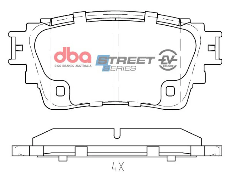 DBA 18-22 Mitsubishi Eclipse Cross (w/EPB) Rear Street Series Brake Pads - Image 9