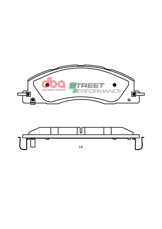 DBA 2019+ RAM 2500/3500 (DJ) 6.7L 4WD SP Performance Front Brake Pads - Image 4