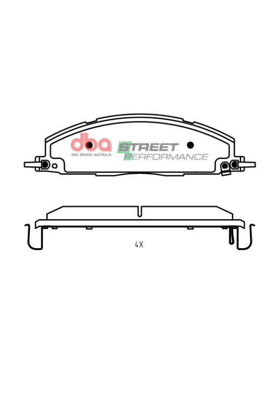 DBA 2019+ RAM 2500/3500 (DJ) 6.7L 4WD SP Performance Rear Brake Pads - Image 4