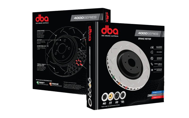 DBA 94-01 Nissan 200SX/Silvia Rear 4000 XS Series Cross-Drilled/Slotted Rotors - Image 4