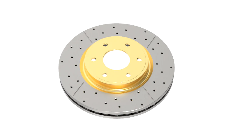 DBA 99-04 Jeep Grand Cherokee (Akebono Caliper 4802) Front Street Series Drill&Slot Rotor w/Gld Hat - Image 5