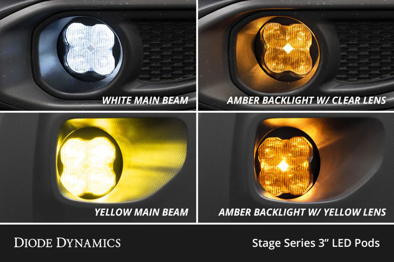 Diode Dynamics 06-09 Toyota 4Runner SS3 Type TR SAE Fog Light Kit - ABL White - Image 4